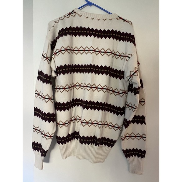 VTG Chaps Ralph Lauren Mens Medium Coogi Style Knit Cotton Sweater Multicolor - Picture 1 of 6